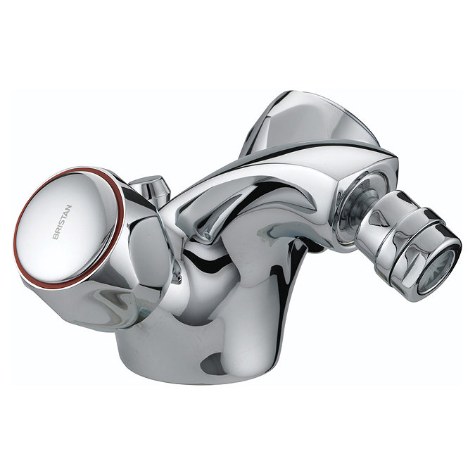 Bristan - Club Mono Bidet Mixer w/ Pop Up Waste - Chrome w/ Metal Heads - VAC-BID-C-MT Large Image