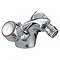 Bristan - Club Mono Bidet Mixer w/ Pop Up Waste - Chrome w/ Metal Heads - VAC-BID-C-MT Large Image