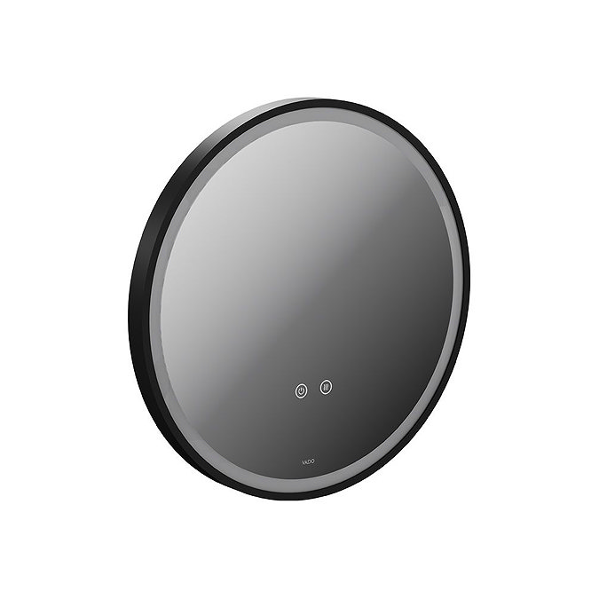 Vado Cameo 500mm Illuminated Round Mirror - Matt Black