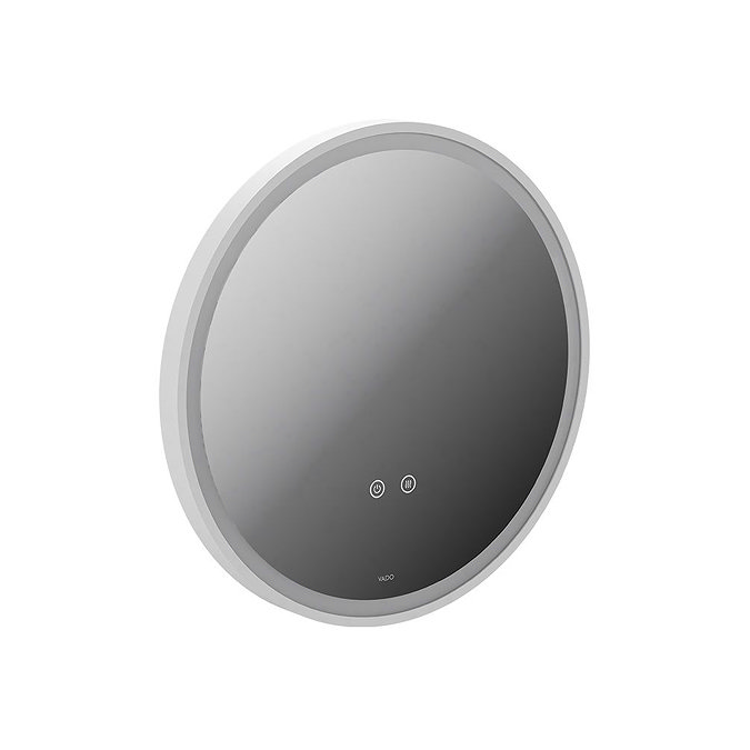 Vado Cameo 500mm Illuminated Round Mirror - Matt White