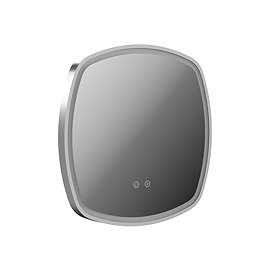 Vado Cameo 500mm Illuminated Soft Square Mirror - Satin Chrome