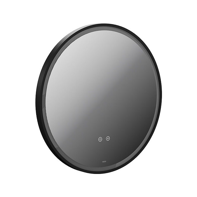 Vado Cameo 600mm Illuminated Round Mirror - Matt Black