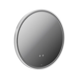 Vado Cameo 600mm Illuminated Round Mirror - Matt White