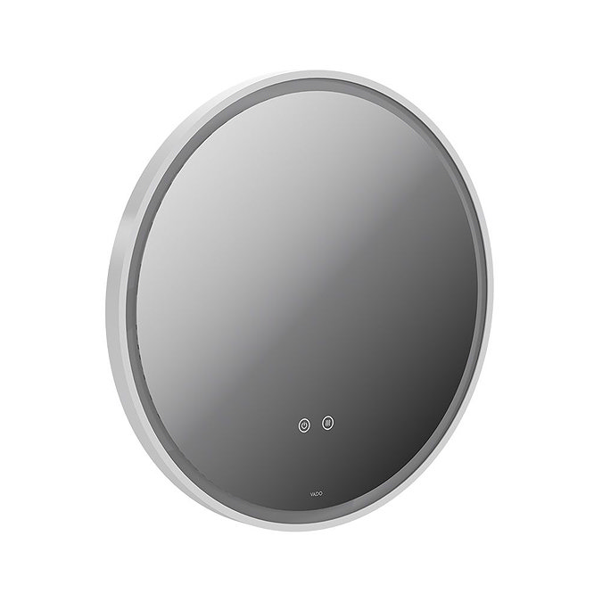 Vado Cameo 600mm Illuminated Round Mirror - Matt White