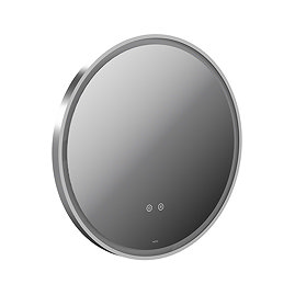 Vado Cameo 600mm Illuminated Round Mirror - Satin Chrome