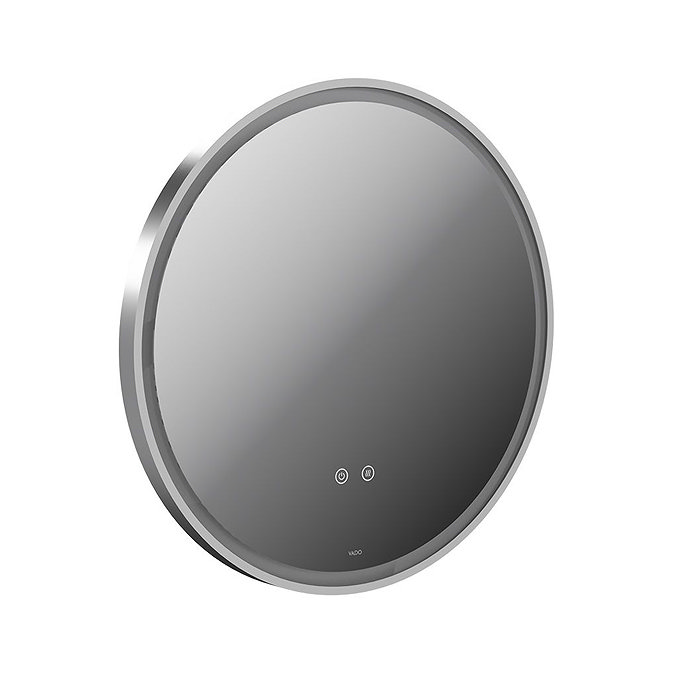 Vado Cameo 600mm Illuminated Round Mirror - Satin Chrome