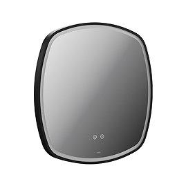 Vado Cameo 600mm Illuminated Soft Square Mirror - Matt Black