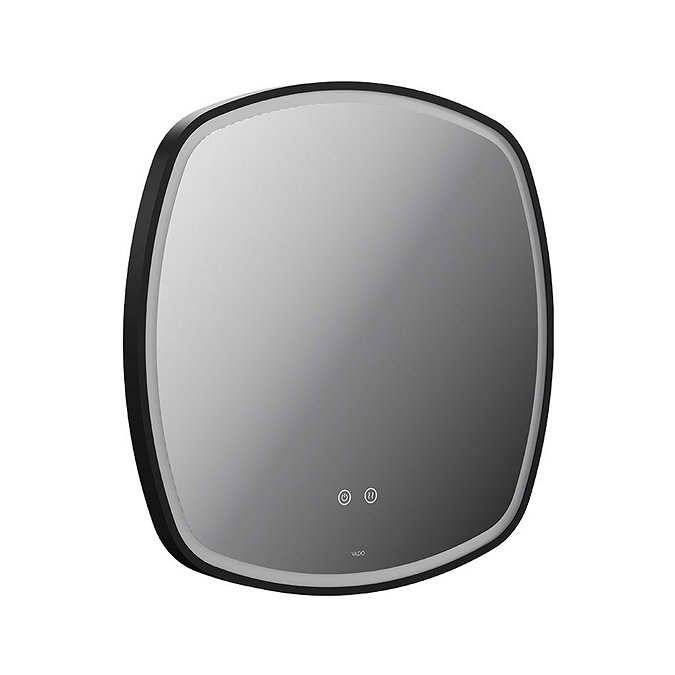 Vado Cameo 600mm Illuminated Soft Square Mirror - Matt Black