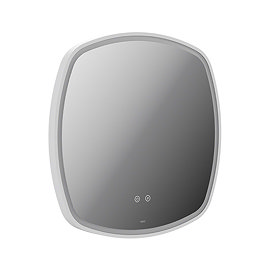 Vado Cameo 600mm Illuminated Soft Square Mirror - Matt White