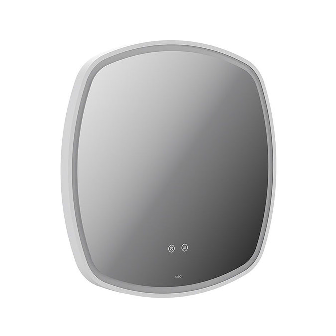 Vado Cameo 600mm Illuminated Soft Square Mirror - Matt White