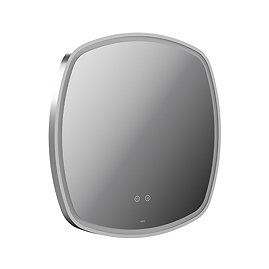 Vado Cameo 600mm Illuminated Soft Square Mirror - Satin Chrome