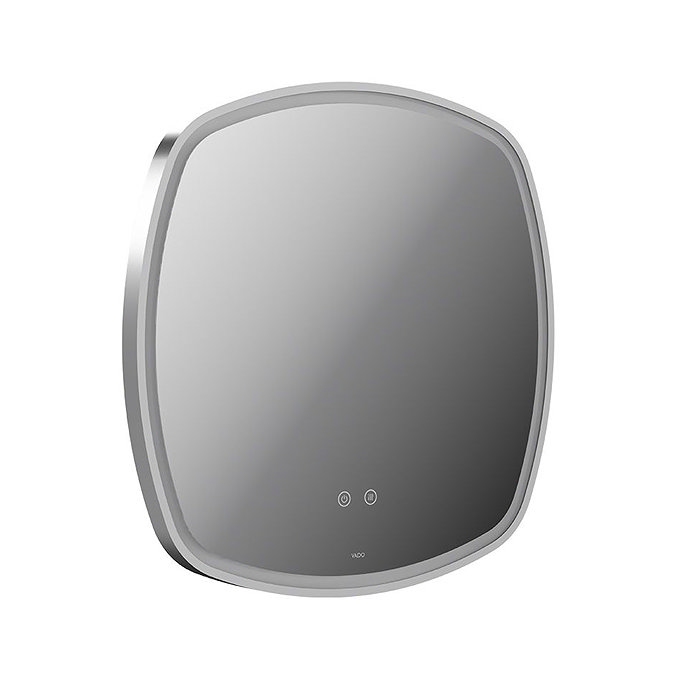 Vado Cameo 600mm Illuminated Soft Square Mirror - Satin Chrome