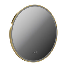 Vado Cameo 800mm Illuminated Round Mirror - Satin Brass