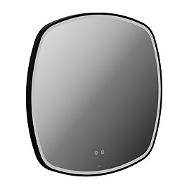 Vado Cameo 800mm Illuminated Soft Square Mirror - Matt Black