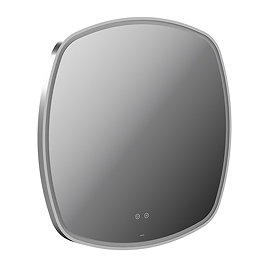Vado Cameo 800mm Illuminated Soft Square Mirror - Satin Chrome
