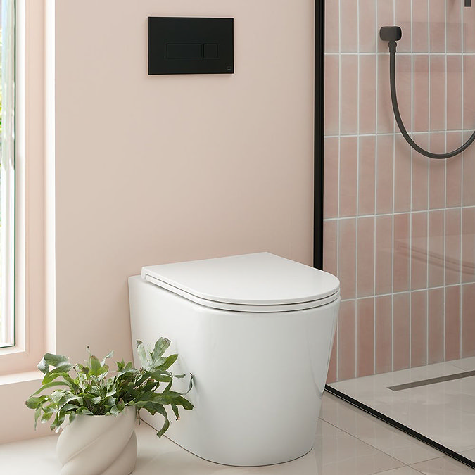 Vado Cameo Back-to-Wall Round Toilet Pan + Soft Close Seat