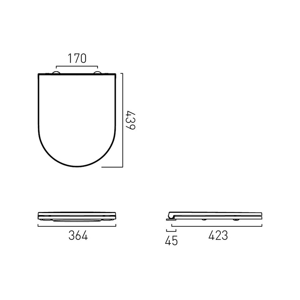Vado Cameo Back-to-Wall Round Toilet Pan + Soft Close Seat