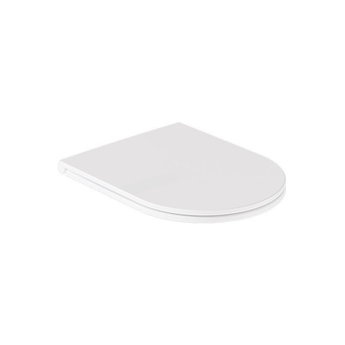 Vado Cameo Back-to-Wall Slimline Round Toilet Seat - White