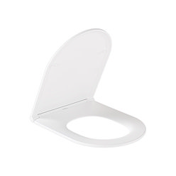 Vado Cameo Back-to-Wall Slimline Round Toilet Seat - White
