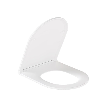 Vado Cameo Back-to-Wall Slimline Round Toilet Seat - White