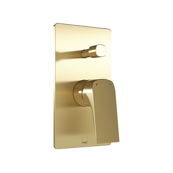 Vado Cameo Concealed Manual Shower Valve with Diverter - Satin Brass