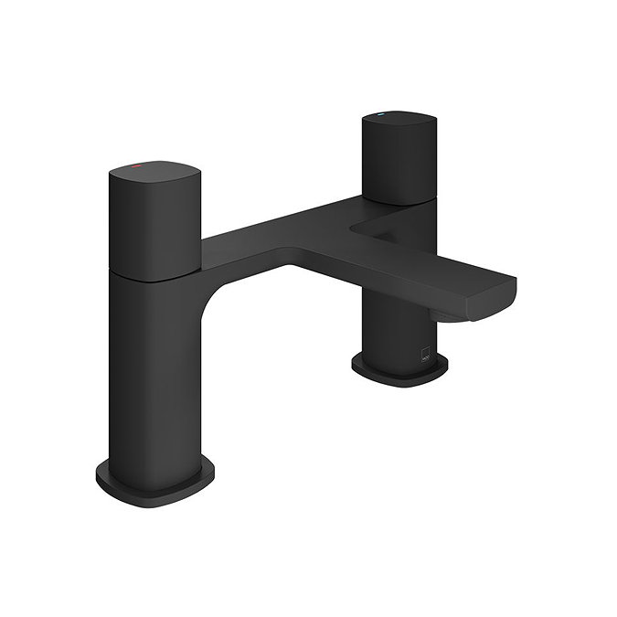 Vado Cameo Deck Mounted Bath Mixer - Matt Black