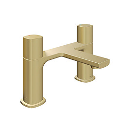 Vado Cameo Deck Mounted Bath Mixer - Satin Brass