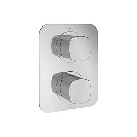Vado Cameo Double Outlet Concealed Thermostatic Shower Valve - Chrome