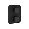 Vado Cameo Double Outlet Concealed Thermostatic Shower Valve - Matt Black