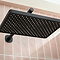 Vado Cameo Fixed Rectangular Shower Head and Wall Arm - Matt Black