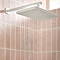 Vado Cameo Fixed Rectangular Shower Head and Wall Arm - Matt White