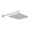 Vado Cameo Fixed Rectangular Shower Head and Wall Arm - Matt White