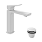 Vado Cameo Lever Basin Mixer & Waste - Matt White