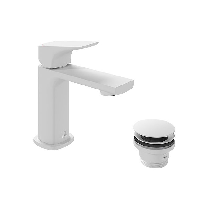 Vado Cameo Lever Low-Pressure Mini Basin Mixer & Waste - Matt White