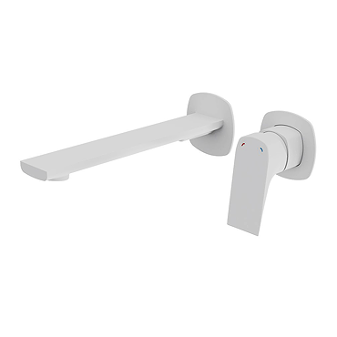 Vado Cameo Lever Low-Pressure Wall Mounted Basin Mixer - Matt White