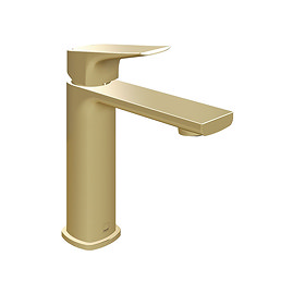 Vado Cameo Lever Mono Basin Mixer Tap - Satin Brass