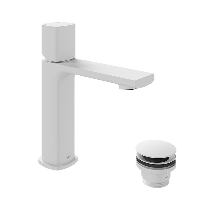 Vado Cameo Leverless Basin Mixer & Waste - Matt White