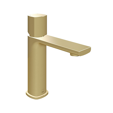 Vado Cameo Leverless Mono Basin Mixer Tap - Satin Brass