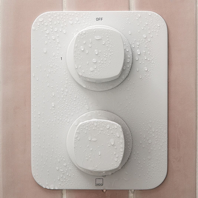 Vado Cameo Single Outlet Concealed Thermostatic Shower Valve - Matt White