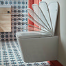 Vado Cameo Slimline Soft Square Toilet Seat - White