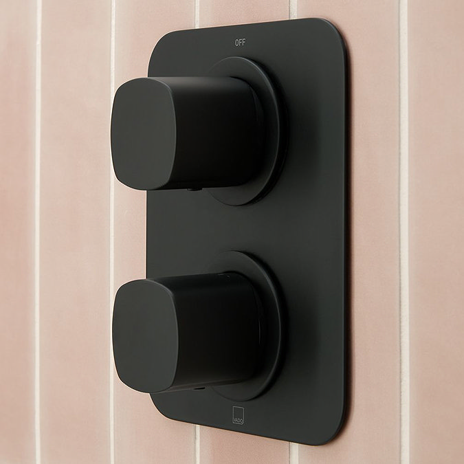 Vado Cameo Triple Outlet Concealed Thermostatic Shower Valve - Matt Black