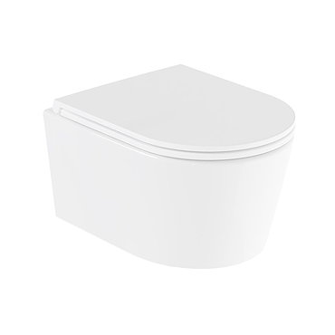 Vado Cameo Wall Hung Round Toilet Pan + Soft Close Seat