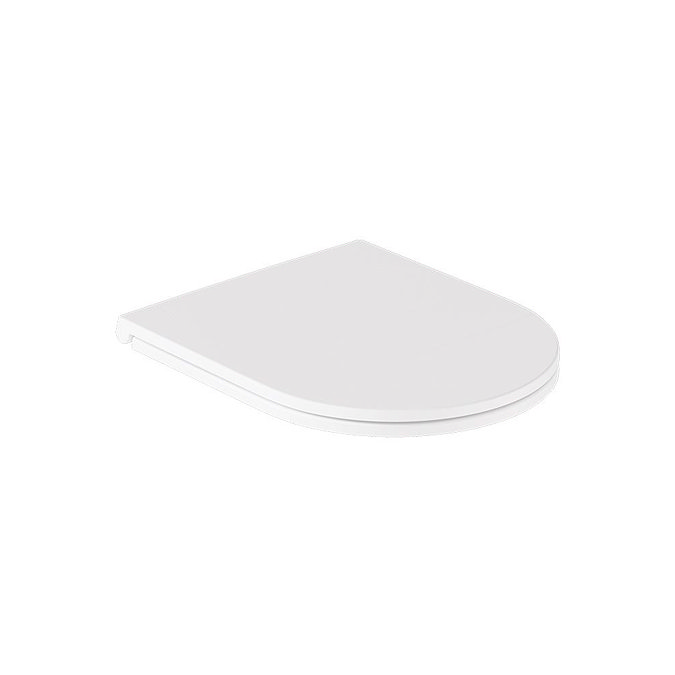 Vado Cameo Wall Hung Slimline Round Toilet Seat - White