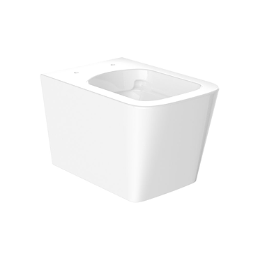 Vado Cameo Wall Hung Soft Square Toilet Pan - Gloss White