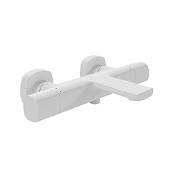 Vado Cameo Wall Mounted Thermostatic Exposed Bath Shower Mixer - Matt White
