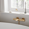 Vado Cameo Wall Mounted Thermostatic Exposed Bath Shower Mixer - Satin Brass