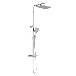 Vado Cameo Wall Mounted Thermostatic Shower Column Kit - Chrome