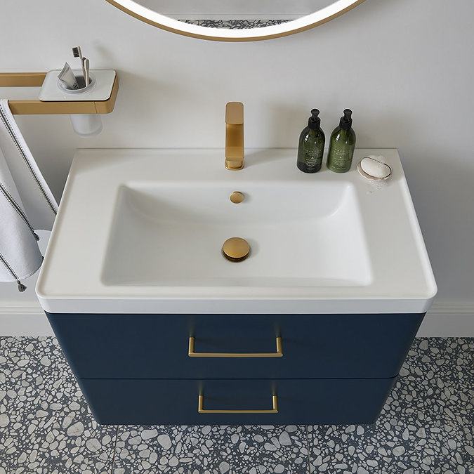 Vado Muse 450mm Wall Mounted Towel Rail  - Satin Brass