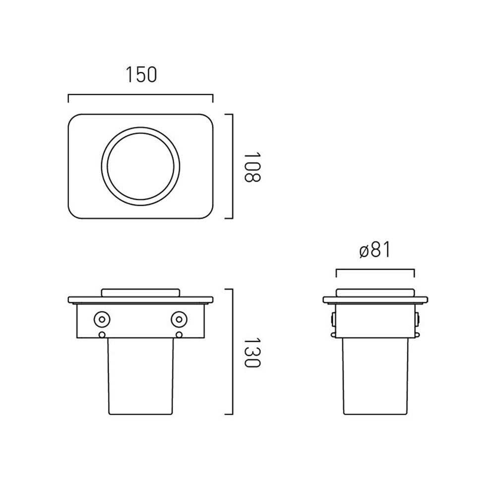 Vado Muse Frosted Glass Tumbler with Glass Shelf - Matt Black