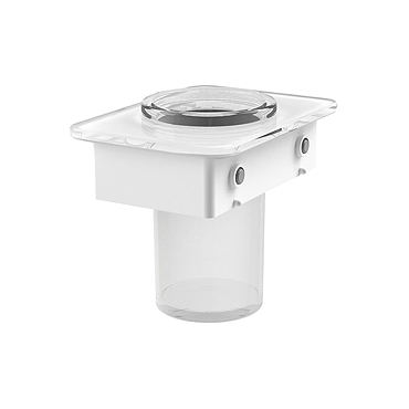 Vado Muse Frosted Glass Tumbler with Glass Shelf - Matt White